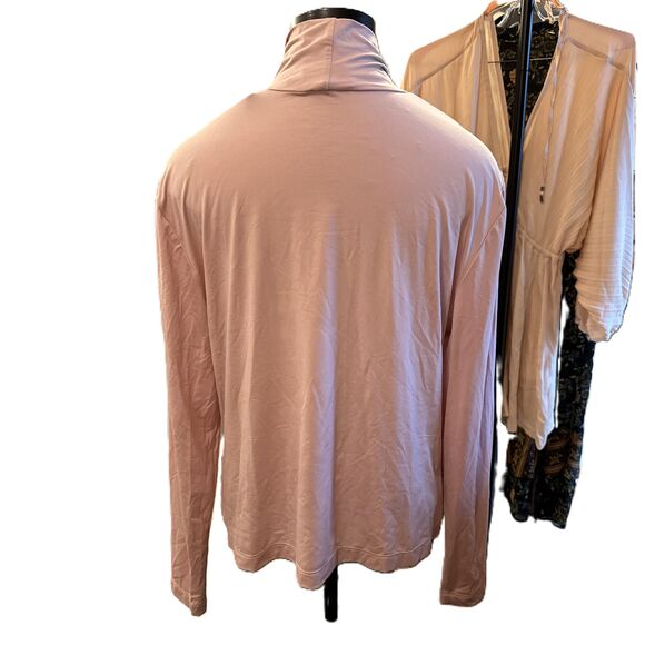 NWT St John pink Long Sleeve Turtleneck Top Extra Large - Picture 3 of 5